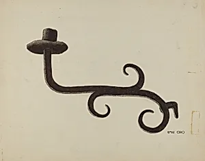 Hand Wrought Iron Candlestick