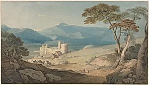 Harlech Castle and Snowdon