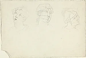 Head of Mary Magdalen and Two Saints (?) by John Flaxman