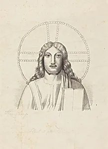 Head of Our Savior, from Arringhi's "Roma Subterranea" by Henry Noel Humphreys after John Flaxman