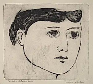 Head with Black Hair