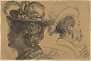 Heads of a Man and a Woman