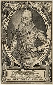 Henricus Percye (Henry Percy, 9th Earl of Northumberland) by Francis Delaram