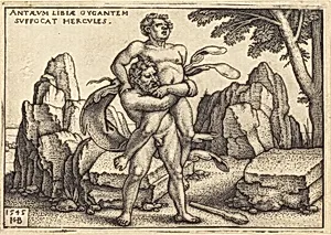 Hercules Killing Antaeus by Sebald Beham