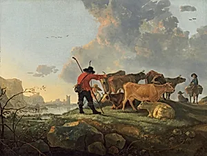 Herdsmen Tending Cattle