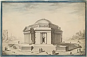 Hexagonal Temple in an Italianate Landscape