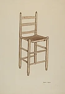Hide-bottom High-seat Chair