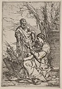Holy Family with the Virgin Reading by Giulio Carpioni
