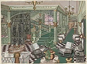 Hotel Melrose Lobby, 1880