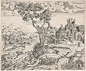 Imaginary Landscape with an Amorous Couple