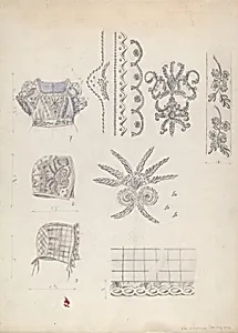 Infant's Dress Yoke and Mull Cup