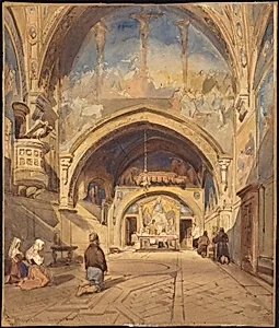 Interior of the Church of San Benedetto, Subiaco