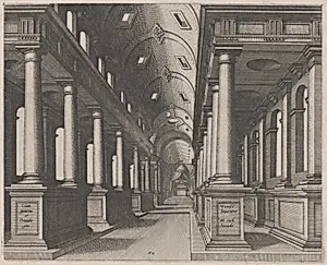 Interior View of a Church with a Barrel Vault