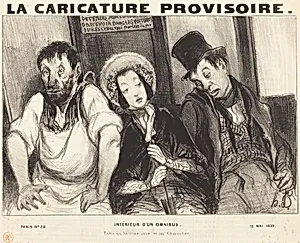 Intérieur d'un omnibus by Honoré Daumier