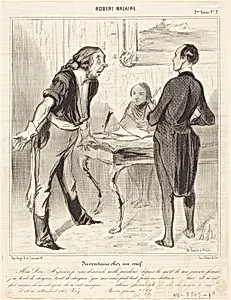 Inventaire chez un veuf by Honoré Daumier