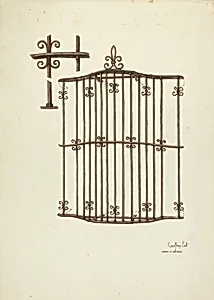 Iron Grille at Window: Restoration Drawing