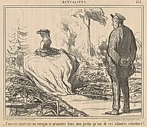 J'aimerais autant voir un ouragan ... by Honoré Daumier