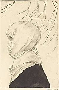 Japanerin im Winterkleid (Japanese Woman in Winter Dress)