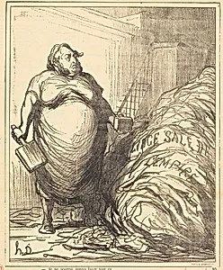 Je ne pourrai jamais laver tout ça by Honoré Daumier