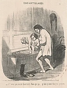 J'veux pas entrer dans tant d'eau ... by Honoré Daumier