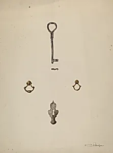 Key-Escutcheon-Drawer Pull