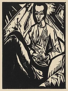 Krankes Mädchen (Sick Girl) from Deutsche Graphiker der Gegenwart (German Printmakers of Our Time)