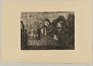 Kristiania Bohemians I (Kristiania-Boheme I) by Edvard Munch