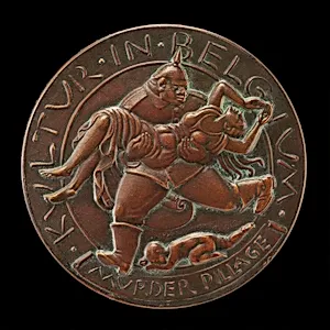 Kultur in Belgium Medal: Murder and Pillage [reverse]