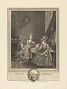 La cage symbolique (The Symbolic Cage) by Etienne Fessard after Charles Lepeintre