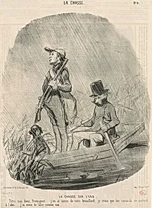 La chasse sur l'eau by Honoré Daumier
