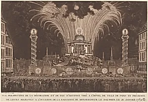 La Décoration et du Feu d'Artifice... la Naissance de Monseigneur le Daufin (Fireworks Celebrating the Birth of the Dauphin)