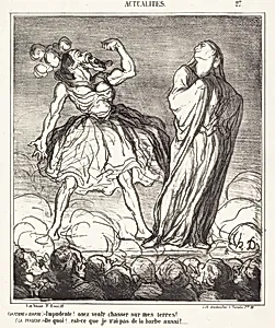 La Femme a barbe by Honoré Daumier