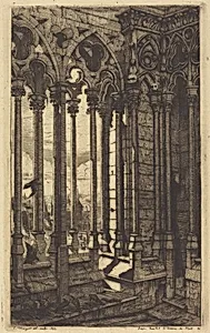 La galerie Notre-Dame, Paris (The Gallery of Notre Dame, Paris) by Charles Meryon