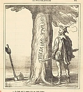 La hache qui le coupera n'est pas encore trempée by Honoré Daumier