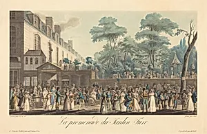 La promenade au Jardin Turc by Jean-Pierre-Marie Jazet after Jean Joseph Bastier de Bez