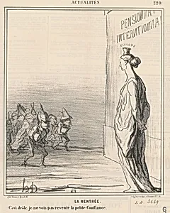 La rentrée by Honoré Daumier