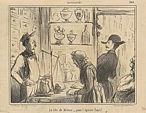 La tête de Méduse pour l'épicier fautif by Honoré Daumier