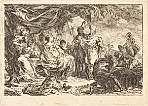 Laban Searching for his Household Gods (Laban chercant des dieux) by Gabriel Jacques de Saint-Aubin