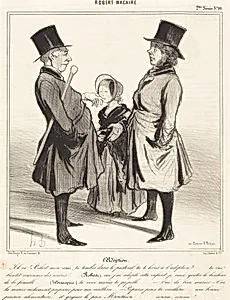 L'Adoption - Ah ça! Robert, mon ami... by Honoré Daumier