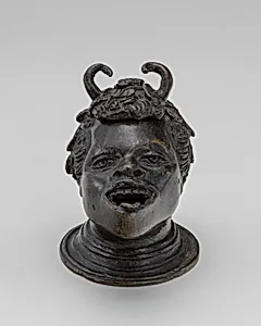 Lamp in the Form of a Satyr's Head