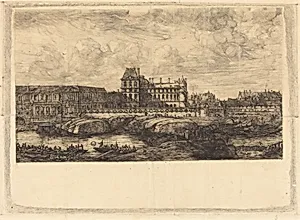 L'ancien Louvre d'après une peinture de Zeeman, 1651 (The Old Louvre, from a Painting by Zeeman, l651)