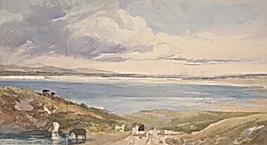 Landscape by the Shore with Road in Foreground