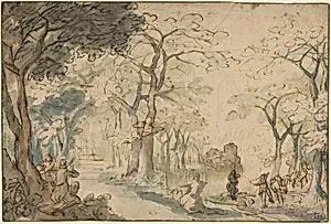 Landscape with Elisha Mocked
