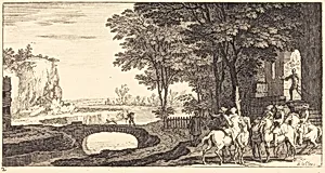 Landscape with Horsemen and Bridge