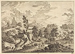Landscape with the Rising Sun and a Rider with Attendant