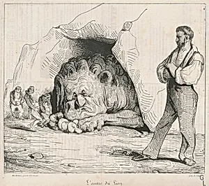 L'antre du lion by Honoré Daumier