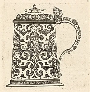 Large jug, the handle formed by a snake