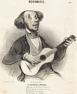 Le Guitariste-Amateur by Honoré Daumier