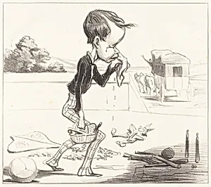 Le Jeune Estancelin est obligé de rentrer en classe! by Honoré Daumier
