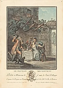Le paysan mecontent by Jean-Baptiste Morret after Antoine Borel